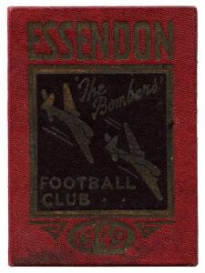 ESSENDON: 1949 Member's Season Ticket, with Fixture List & hole punched for each game attended. Fair/Good condition. [Premiership Year - Essendon's 9th Premiership].