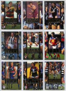 1994-2007 football cards in 6 albums, noted Promotional cards (c320); 1995 Select "Club Captains" [16]; 1998 Select "Club Captains" [16]. G/VG.