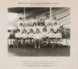 1974 NEW SOUTH WALES TEAM, team photograph, with title & players names on mount, framed & glazed, overall 52x47cm. Provenance: Sydney Roosters collection.