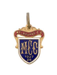 MELBOURNE CRICKET CLUB, membership badges for 1927-28 No.4939, and Country member No.432; 1928-29 Full member No.2913, and Country member No.498.