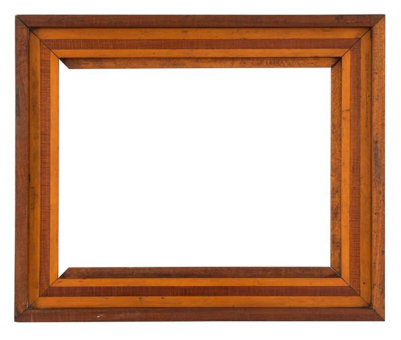 Pair of Australian timber picture frames, blackwood, huon pine, silky oak & jarrah, late 19th Century. 48 x 58cm