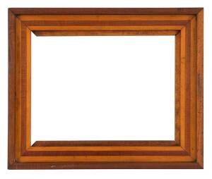 Pair of Australian timber picture frames, blackwood, huon pine, silky oak & jarrah, late 19th Century. 48 x 58cm