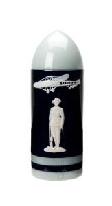 WW1 Period "Buchanan's Whisky, H.M.S.SYDNEY" English porcelain decanter by Copeland, Patent 8th Sept. 1916. 24cm.