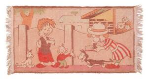 GINGER MEGGS: Vintage Ginger Meggs rug, 97x53cm.