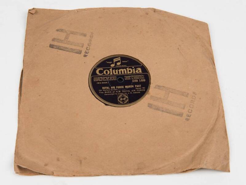 AMY JOHNSON (Aviator), 78rpm  [Columbia] recording "The Story of My Flight" recorded in Sydney at the conclusion of her England-Australia flight in 1930.Plus an 8 inch recording "Tribute to Our Aero Heroine Amy" [Lawrence Wright Music Co. London] for Edis