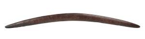 A Large Fighting Boomerang Club. Lake Eyre region, South Australia. Carved hardwood, circa 1900. 108 cm long. PROVENANCE: Private Collection, Melbourne.