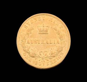 GOLD SOVEREIGN; Sydney Mint 1870. VF.