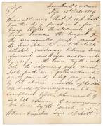 BUSHRANGERS - CAPTAIN MOONLITE (Andrew George Scott 1842-1880): c1858-79 archive (33 letters & documents). Includes extracts from his birth records in Ireland; documents from Scott’s time in NZ during the Maori Wars; documents re his activities in Sydney, - 2