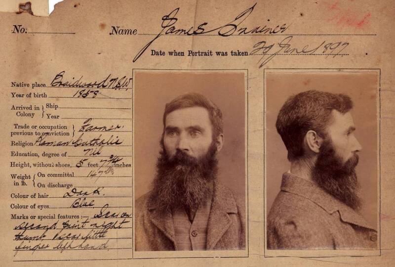 CONVICT DOCUMENTS: c1889-97 documents (18) with photographs, description & previous convictions.