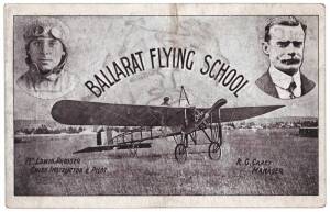 Postcard: "Ballarat Flying School" Mr Edwin Prosser Chief Instructor & Pilot