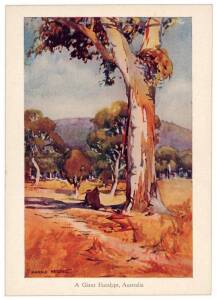 HAROLD HERBERT: "Reproductions of Water Color Paintings of Australian Scenes By Harold Herbert" complete set of 6 postcards, c1930, in original envelope. Rare.