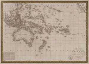 "Carte Generale De L'Oceanie" by Brue [Paris 1827]. 52 x 58cm