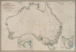 "Australia, Compiled from the Nautical Surveys, Made by Order of The Admiralty, and other Authentic comments" by James Wyld [London], 19th Century. 80 x 56cm