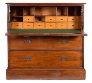 An important Australian secretaire, cedar, huon with ebony inlay & knobs, huon pine secondaries. Signed under bottom draw "Thos. Bladley. New South Wales, 1st July 1819". Thomas Bladey was an apprentice to Lawrence Butler (see 19th Century Australain Furn