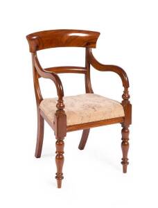 Spade back carver chair, Australian cedar, circa 1850s