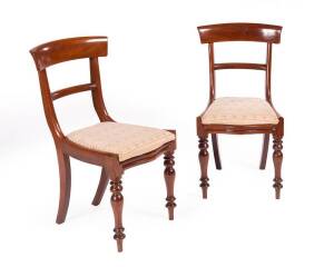 Six assorted spade back dining chairs in cedar & blackwood, mid 19th Century.