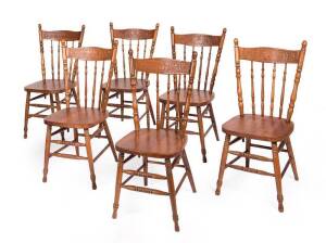 LYREBIRD Dining chairs. A good set of 6 by Melbourne Chair Co. Early 20th Century.