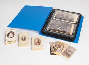 Carte de Visite photographs (198) & Cabinet Card photographs (30) by Australian photographers, plus range earlier tintype photographs (10).