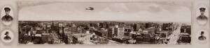 AVIATION: Panorama with caption in photograph "Sir Ross Smith & Party Arrived Melbourne Feb 25th 1920". 99 x 23cm