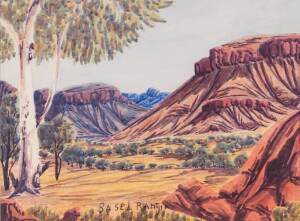 BASEL RANTJIA (1936-1999): Central Australian Landscape, watercolour, signed lower centre, 14 x 19 cm