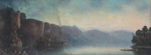 J.A BOND: Two New Zealand Lake Scenes, pastel (2), 22.5 x 62 cm (each)