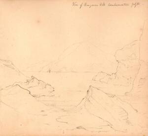 CONRAD MARTENS (1801-1878): Sketches from Conrad Martens 1824-31 Sketchbook: - "View of Hangman Hill, Combe Martin July 16", "Devon View to the North", "Distant View of Hay Torr July 8 1831", "Lithograph. The original done with lithographic ink upon trans