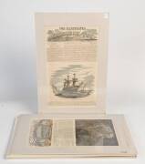 ENGRAVINGS: 1863-92 engravings (7) from illustrated newspapers, noted "Land Selectors 'Pegging-Out' Allotments at Midnight" & "The Queen's Birthday Parade and Sham Fight on Flemington Racecourse". All window mounted, each about 33x50cm.