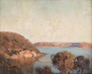 Australian School: Oil on canvas, Sydney Harbour scene, early 20th Century.45 x 37cm