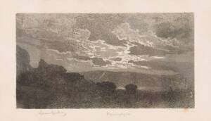 LIONEL LINDSAY (1874-1961): Etchings "Corduva" (20 x 13cm), & "Moonlight" (19 x 11cm). Both pencil signed & titled in lower margin