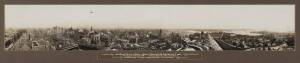 AVIATION: Panorama with caption in mount "Sir Ross Smith & Party Great England To Australia Flight. Left England Nov 12th 1919. Arrived Australia Dec 10th 1919. Aeroplane Flying Over Sydney. 14th Feb 1920". 84 x 13cm