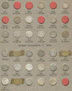 3d in bag (250g) and Dansco album, some 6d 1/- & Florins, 1937 Crown (3) & 1966 50c (24). (100+) - 2
