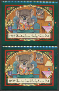 1998-2005 Australian Baby Coin Unc sets, Cat. $1040. (8 sets)