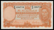 TEN SHILLINGS: 1939 10/- Sheehan/McFarlane McDonald #20, Cat $3750, Unc.