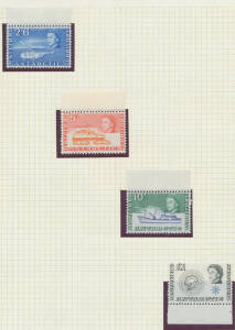 Album leaves with Cocos Islands, Norfolk Island to 1970, PNG to 1970, British Antarctic Territory 1963 to &pound;1, also Queensland &pound;1 Chalon SG 161 mint. (100s)