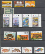 Single-volume collections of Australian Territories, Tuvalu and Horses, another album with useful sets from Hong Kong, Singapore etc, high proportion unmounted. High thematic content. (many 100s) - 3