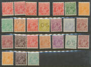 Hagner album with useful KGV Heads, 1930s Commems largely complete including Officials (5/- Bridge & KSmith 'OS' duo are CTO), KGVI 3d blue Dies, Robes both Papers (Thin Paper set **), BCOF set to 5/- Thin Paper, £sd Navigators set of 8 **, then Decimals