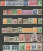 Hagner album with useful KGV Heads, 1930s Commems largely complete including Officials (5/- Bridge & KSmith 'OS' duo are CTO), KGVI 3d blue Dies, Robes both Papers (Thin Paper set **), BCOF set to 5/- Thin Paper, &pound;sd Navigators set of 8 **, then Decimals - 5