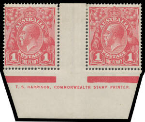 Mostly KGV Heads including Single Wmk 1d red Harrison One Line Imprint pair, 1½d brown & 4d olive Harrison Two Line Imprint pairs & 2d brown Large White Flaw in L/H Value Tablet in block of 4 (variety unmounted); LMult Wmk ½d 'JBC' Monogram block of 15 & 