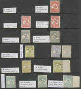 Attractive selection First Wmk 4d both shades, 5d, 9d, 1/- & 5/-, &pound;2 with 'Specimen' Handstamp, Large 'OS' 2d & 6d, Small 'OS' 3d & 2/-; Second Wmk 2d; Third Wmk 3d 6d 9d 1/- & both 2/-; SMult Wmk to 2/- + 6d optd 'OS'; CofA Wmk 10/-; etc, also a few wate - 2