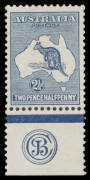 2&frac12;d light bluish-indigo 'JBC' Monogram single BW #9(2)za, lightly mounted, Cat $1750.