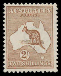 2/- brown, unmounted, Cat $2500. Superb!