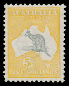 5/- grey & chrome BW #42A, deep rich shade, well centred, unmounted, Cat $5000.