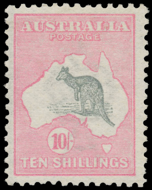 10/- grey & pink BW #47A, well centred, unmounted, Cat $7500. Raybaudi Certificate (1994) states "...in ottimo stato di conservazione" (= in ultimate state of preservation).