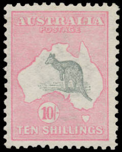 10/- grey & pink BW #47A, well centred, unmounted, Cat $7500. Raybaudi Certificate (1994) states "...in ottimo stato di conservazione" (= in ultimate state of preservation).