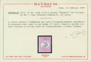 10/- slate-grey & bright pink BW #47B, unmounted, Cat $7500. Raybaudi Certificate (1989). - 3