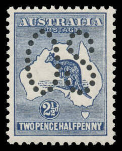- 2&frac12;d indigo BW #9ba, unmounted, Cat $800.