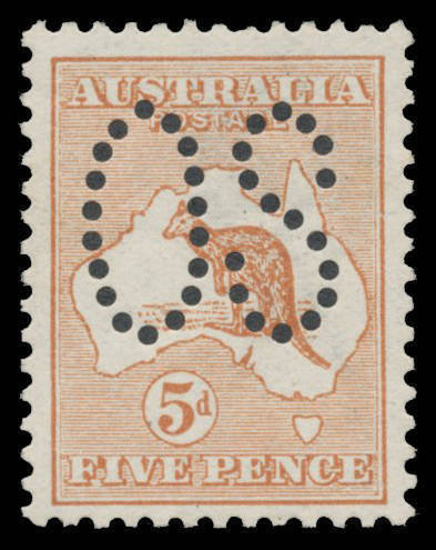 - 5d chestnut BW #16ba, well centred, unmounted, Cat $800.