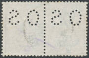 - 6d ultramarine with the Watermark Inverted BW #17abc horizontal pair, well centred, 'MELBOURNE/ 10 /9JL15/VICTORIA' cds. A very rare stamp of which only a handful of examples have been recorded, this believed to be the only recorded multiple. [The ACSC - 2