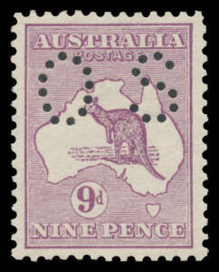 - 9d violet BW #24bb, well centred, very lightly mounted, Cat $600.
