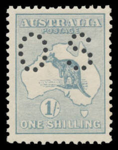 - 1/- blue-green BW #30Cba, unmounted, Cat $475 mounted but unpriced unmounted, a most uncharacteristic oversight.